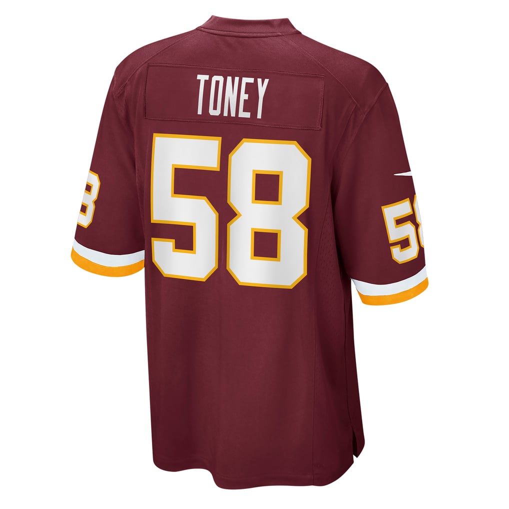 Men's Washington Football Team Shaka Toney Nike Burgundy Game Jersey - Image 4
