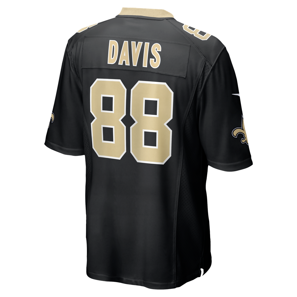 Men's New Orleans Saints Shaquan Davis Nike Black  Game Jersey - Image 4