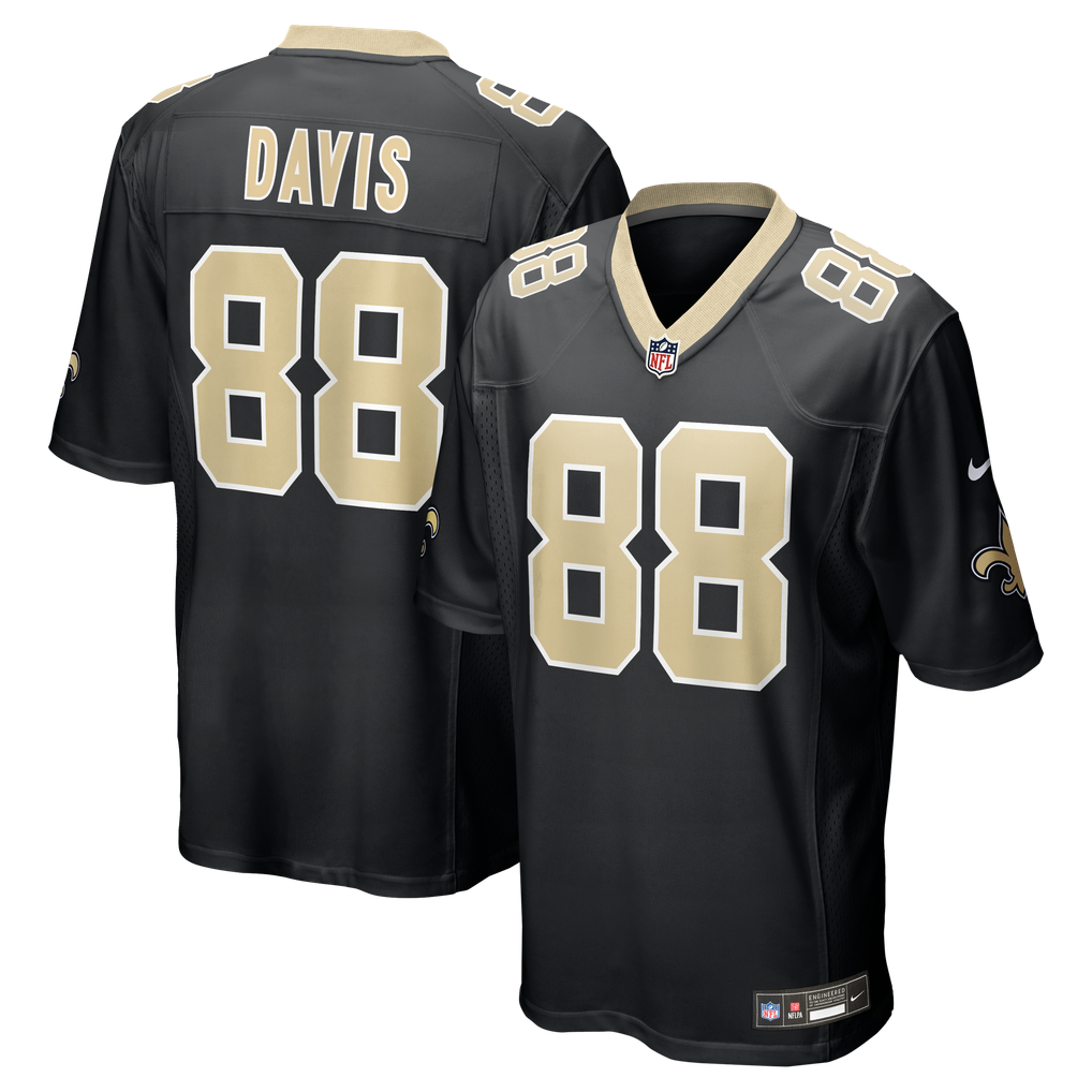 Men's New Orleans Saints Shaquan Davis Nike Black  Game Jersey - Image 1