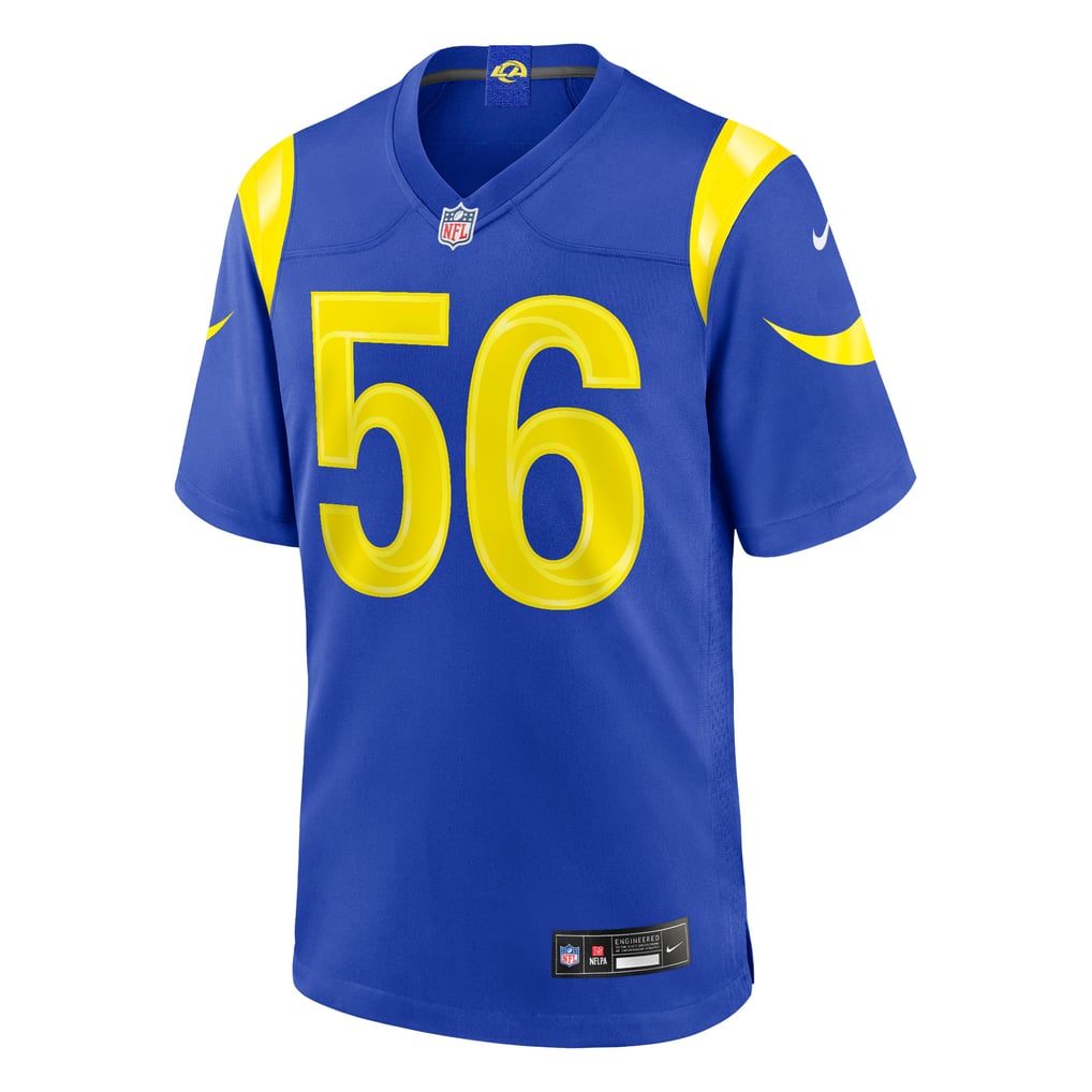 Men's Los Angeles Rams Shaun Dolac Nike Royal Team Game Jersey - Image 3