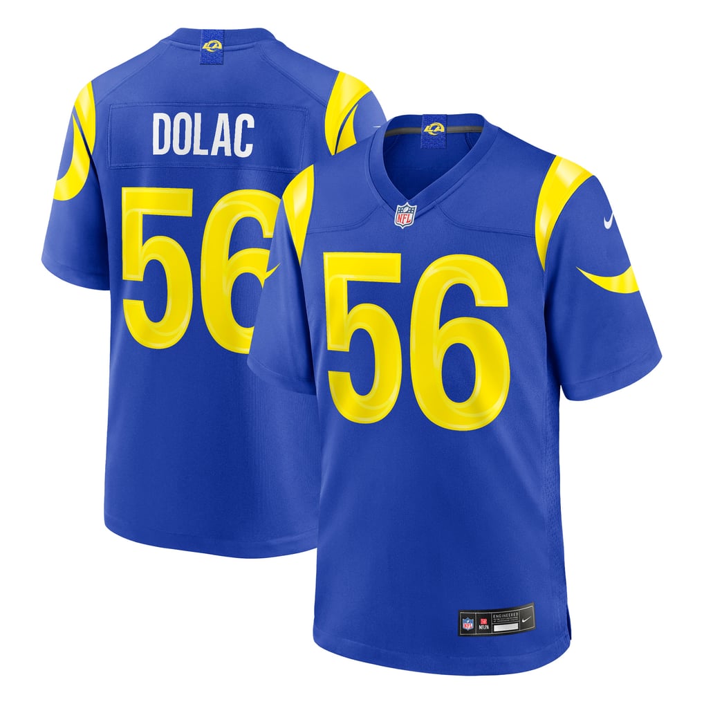 Men's Los Angeles Rams Shaun Dolac Nike Royal Team Game Jersey - Image 1