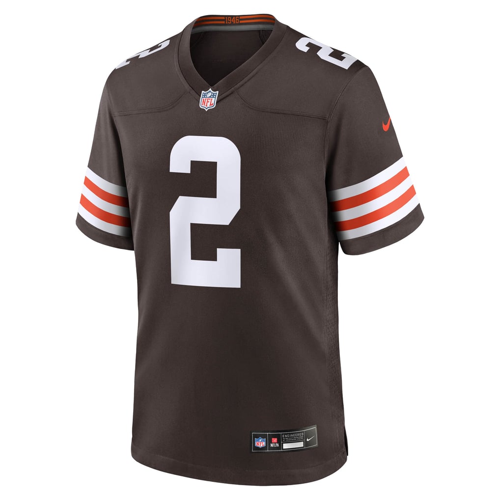 Men's Cleveland Browns Shedeur Sanders Nike Brown Game Jersey - Image 3