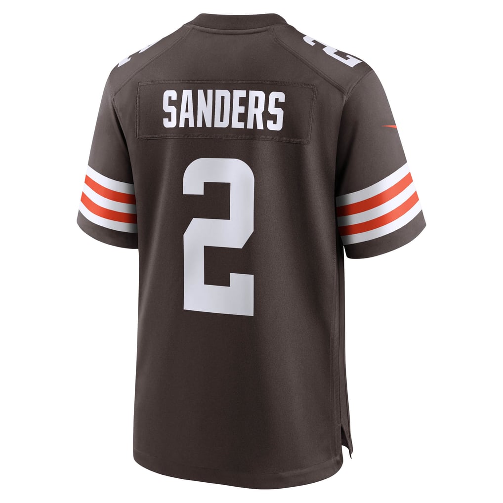 Men's Cleveland Browns Shedeur Sanders Nike Brown Game Jersey - Image 4