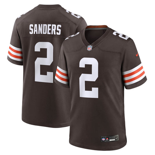 Men's Cleveland Browns Shedeur Sanders Nike Brown Game Jersey - Image 1