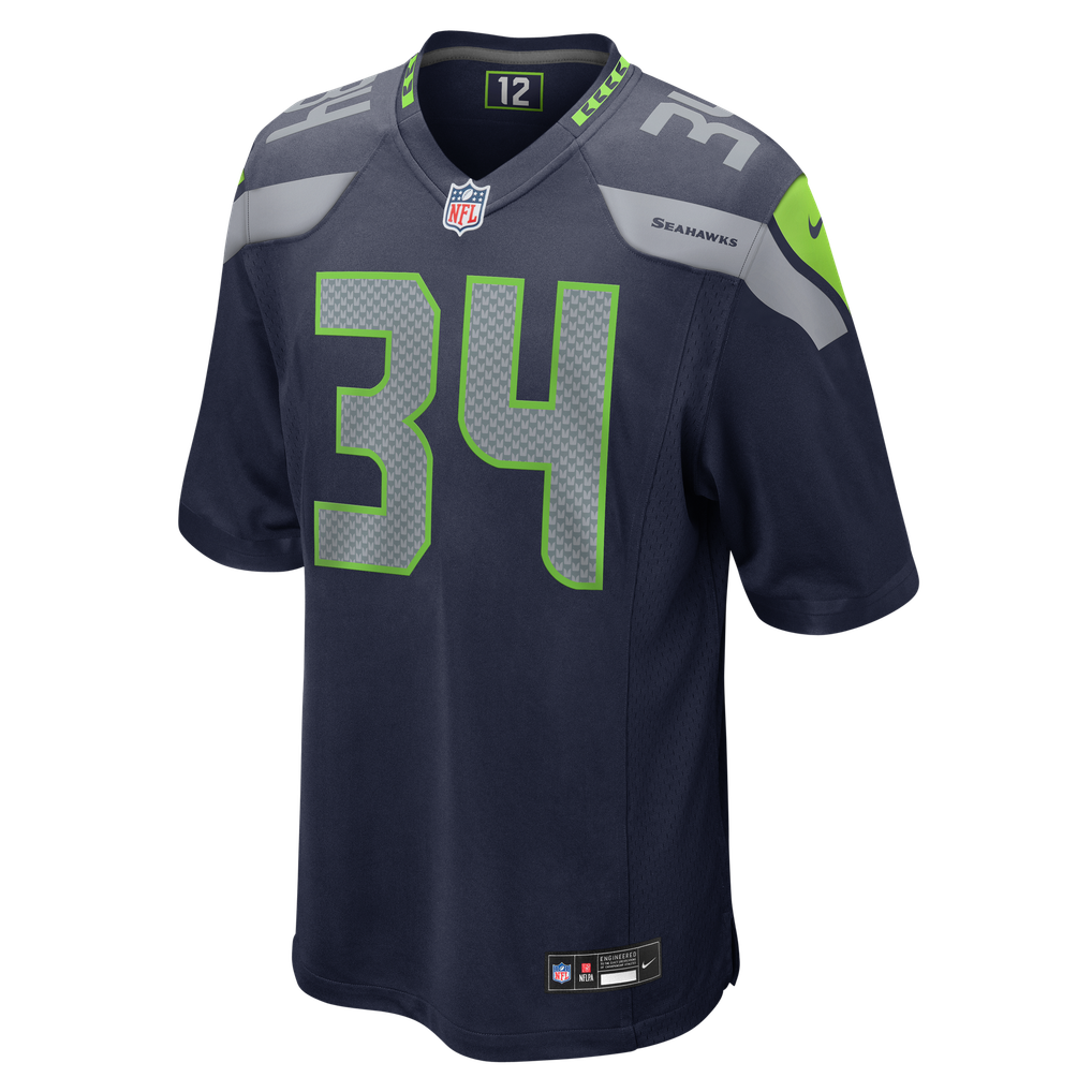 Men's Seattle Seahawks Shemar Jean-Charles Nike College Navy Team Game Jersey - Image 3