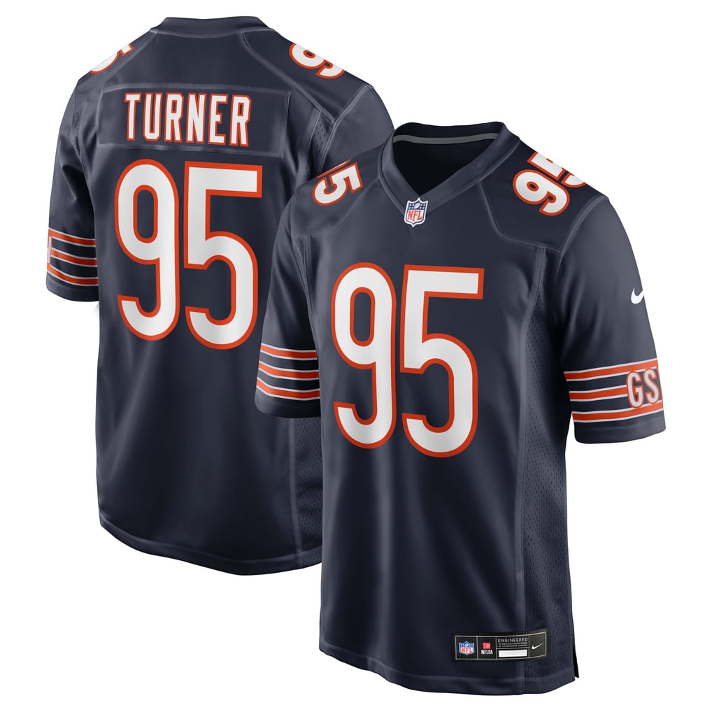 Men's Chicago Bears Shemar Turner Nike Navy Team Game Jersey - Image 1