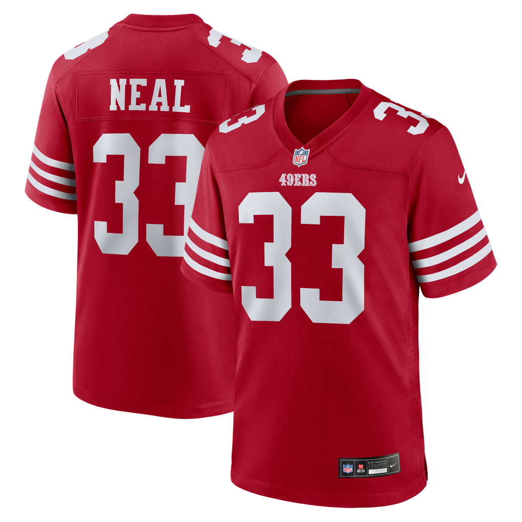 Men's San Francisco 49ers Siran Neal Nike  Scarlet Team Game Jersey - Image 1