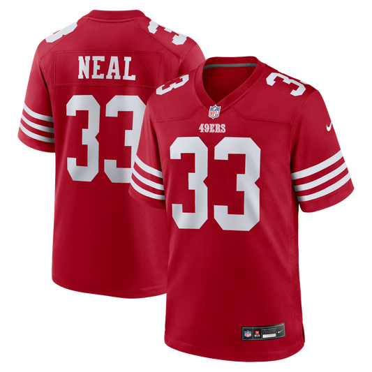 Men's San Francisco 49ers Siran Neal Nike  Scarlet Team Game Jersey - Image 1