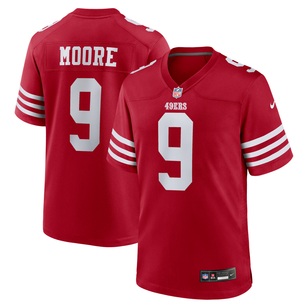Men's San Francisco 49ers Skyy Moore Nike  Scarlet Team Game Jersey - Image 1