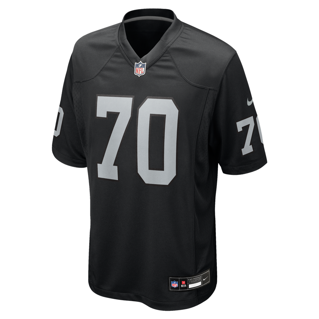 Men's Las Vegas Raiders Spencer Burford Nike Black Team Game Jersey - Image 5