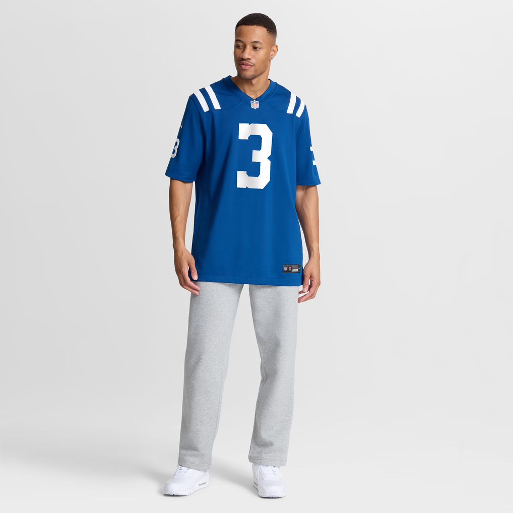 Men's Indianapolis Colts Spencer Shrader Nike  Royal Team Game Jersey - Image 10
