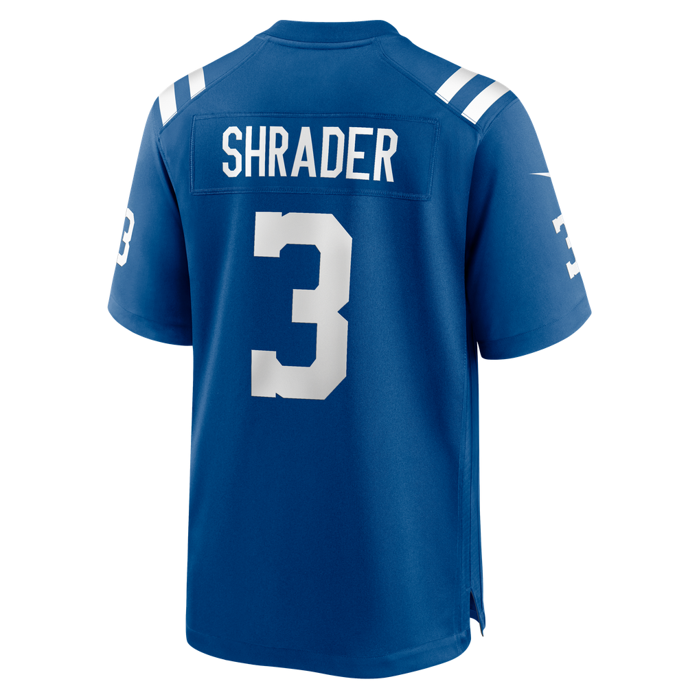 Men's Indianapolis Colts Spencer Shrader Nike  Royal Team Game Jersey - Image 4