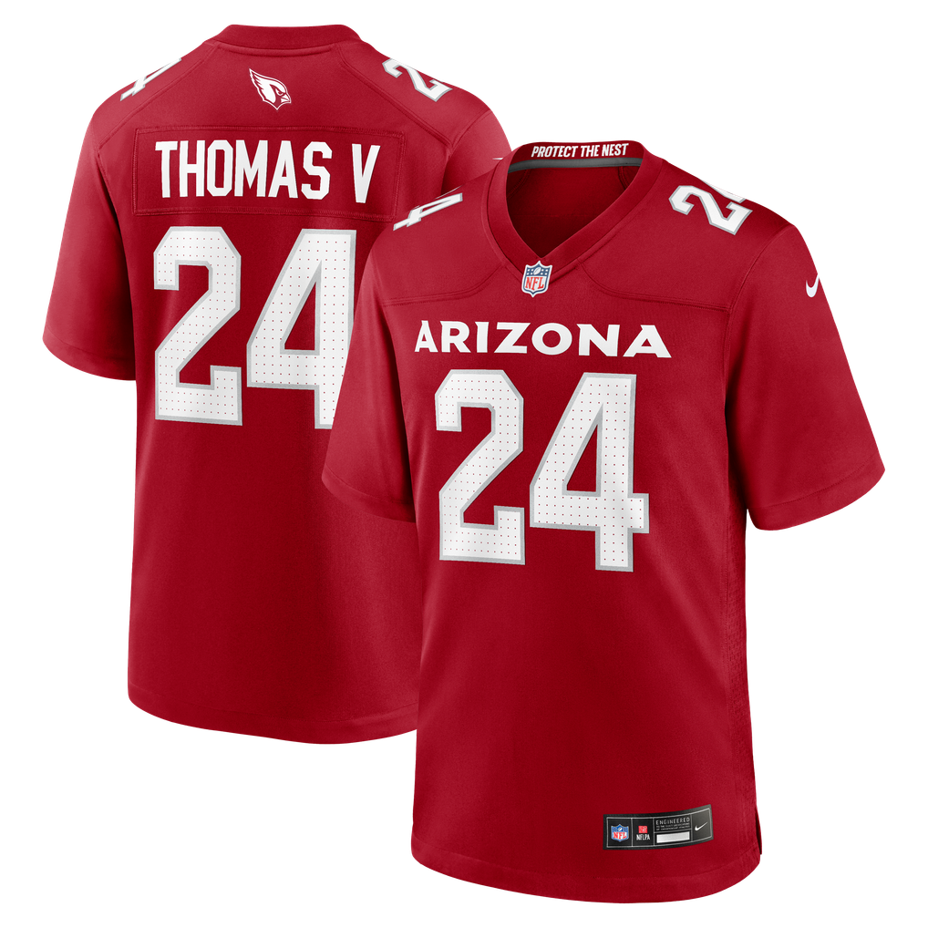 Men's Arizona Cardinals Starling Thomas V Nike  Cardinal Team Game Jersey - Image 2