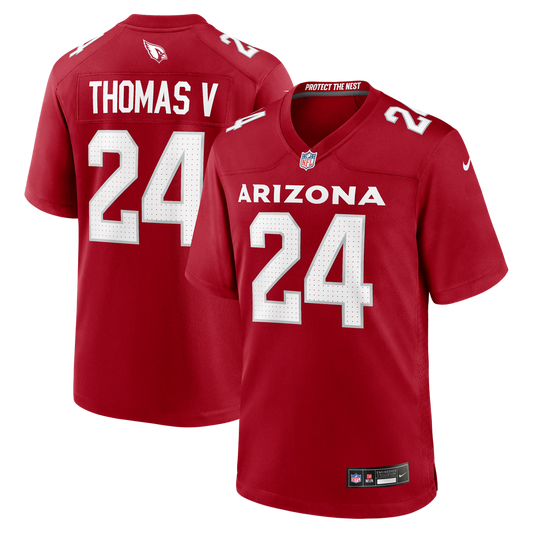 Men's Arizona Cardinals Starling Thomas V Nike  Cardinal Team Game Jersey - Image 1
