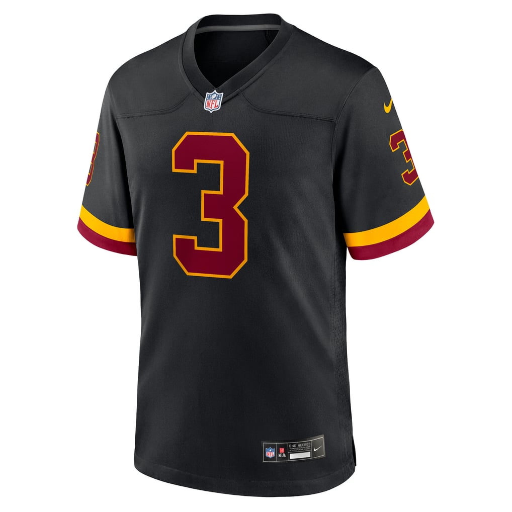 Men's Washington Commanders Stefon Diggs Nike Black Alternate Game Jersey - Image 3