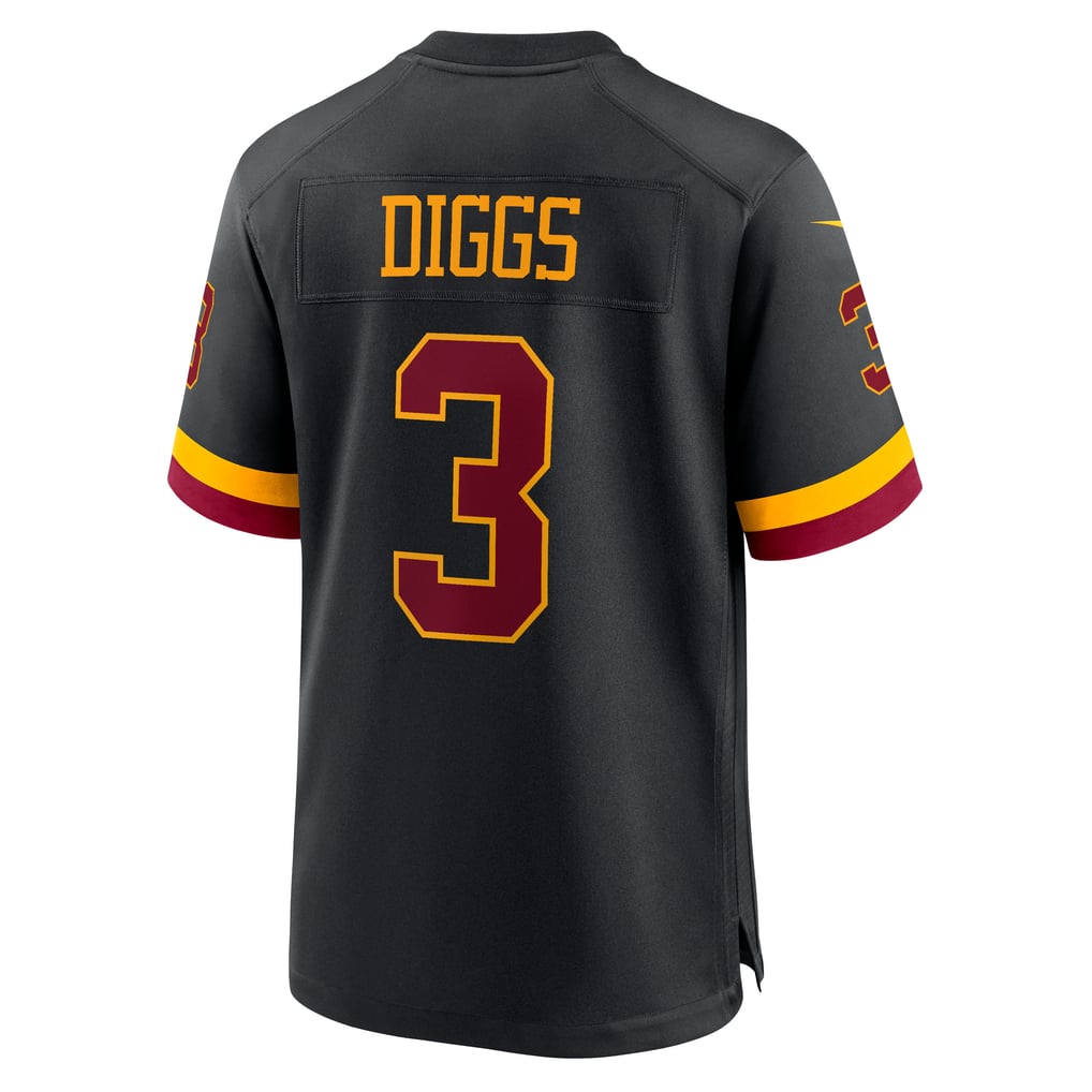 Men's Washington Commanders Stefon Diggs Nike Black Alternate Game Jersey - Image 4