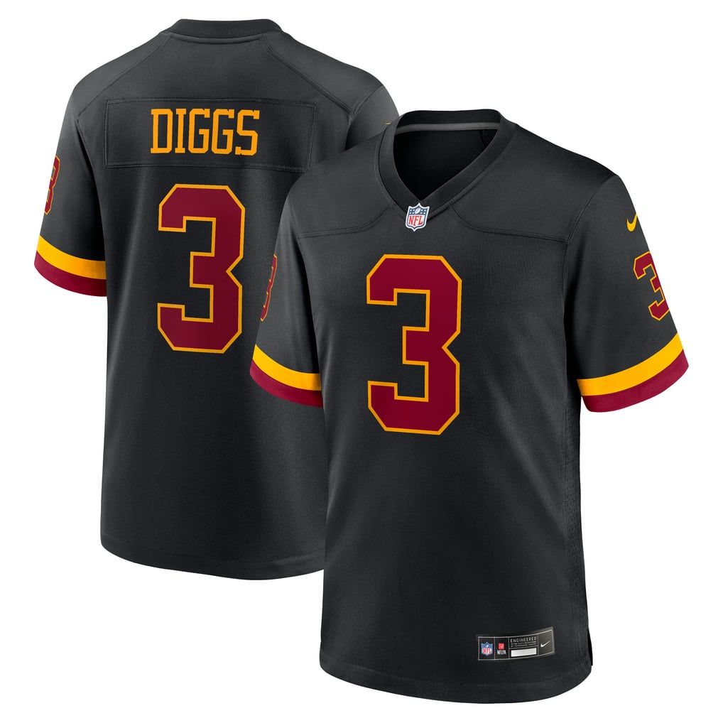 Men's Washington Commanders Stefon Diggs Nike Black Alternate Game Jersey - Image 1
