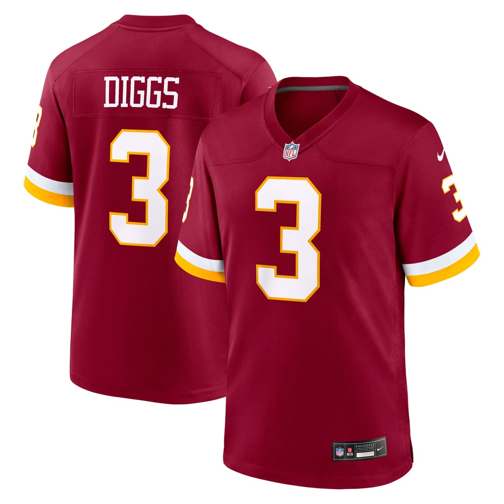 Men's Washington Commanders Stefon Diggs Nike Burgundy Game Jersey - Image 2