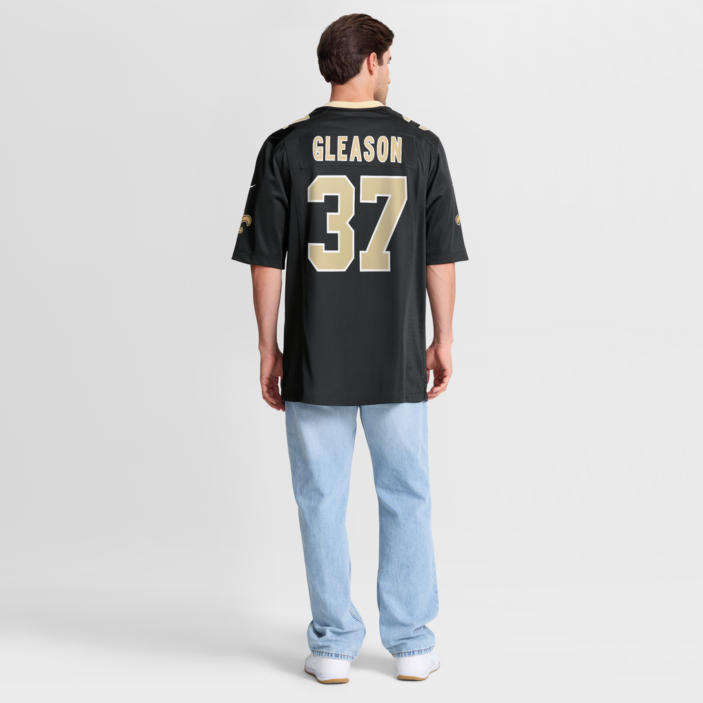 Men's New Orleans Saints Steve Gleason Nike Black Game Retired Player Jersey - Image 9