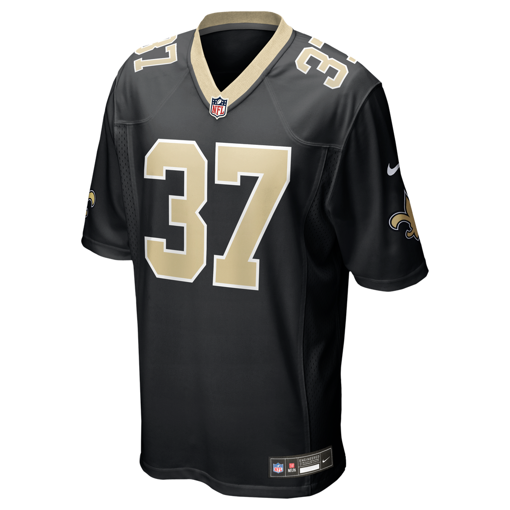 Men's New Orleans Saints Steve Gleason Nike Black Game Retired Player Jersey - Image 3