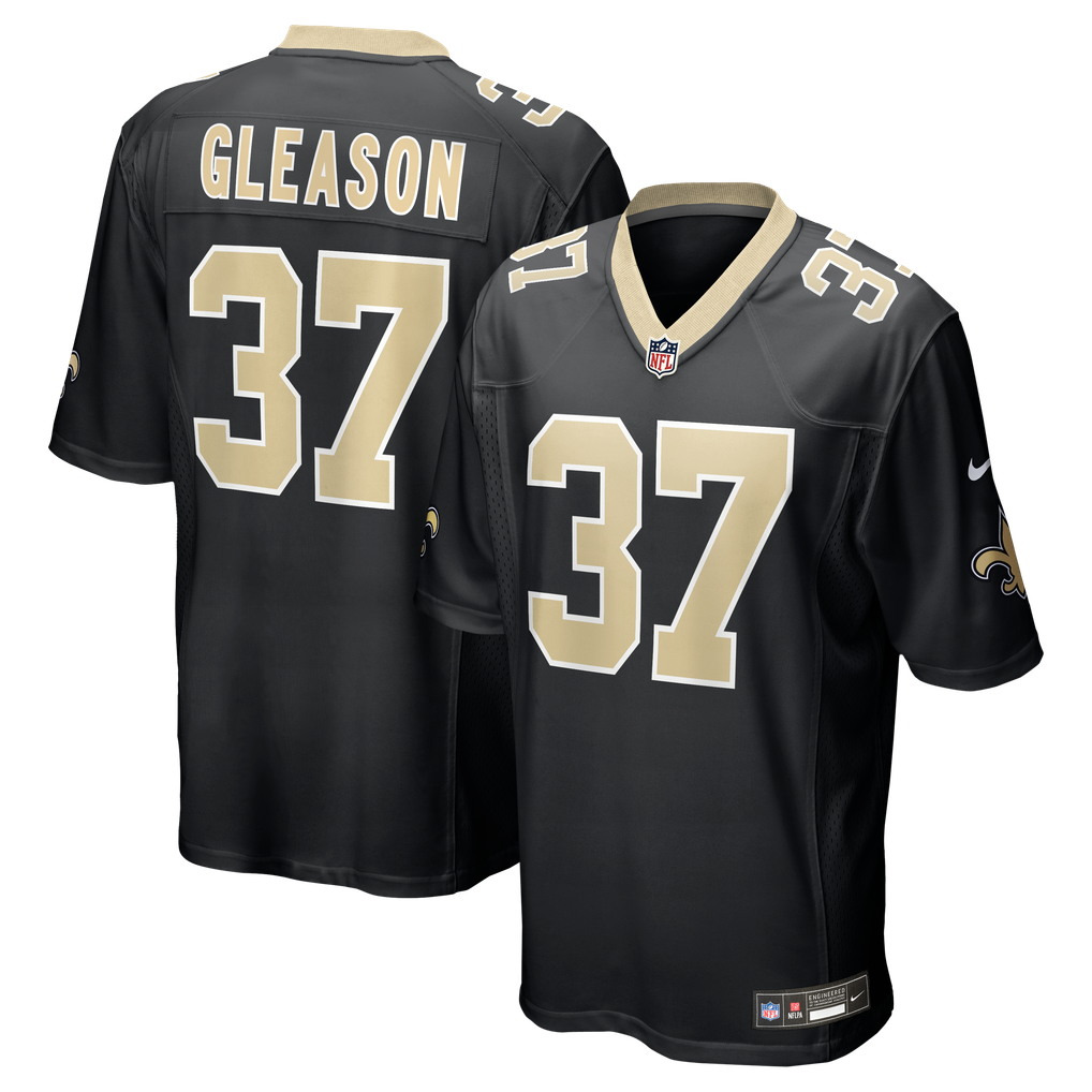 Men's New Orleans Saints Steve Gleason Nike Black Game Retired Player Jersey - Image 1