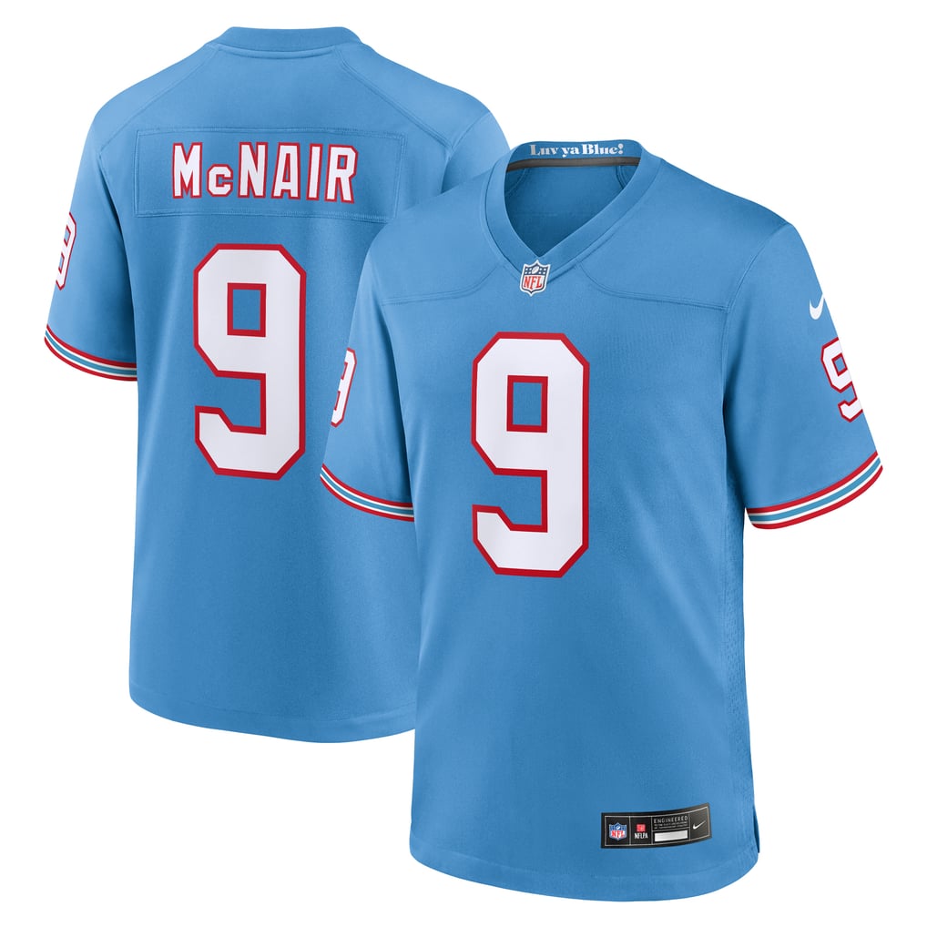 Men's Tennessee Titans Steve McNair Nike Light Blue Retired Player Alternate Game Jersey - Image 2