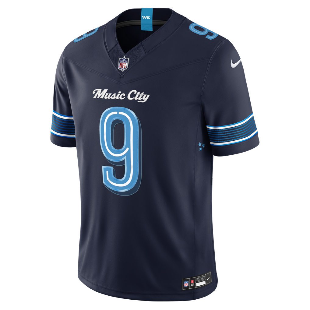 Men's Tennessee Titans Steve McNair Nike Navy 2026 Rivalries Collection Stitched Limited Jersey - Image 3