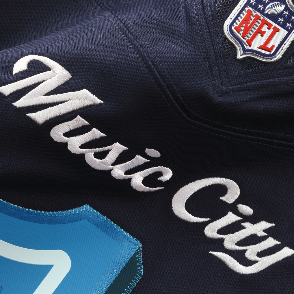 Men's Tennessee Titans Steve McNair Nike Navy 2026 Rivalries Collection Stitched Limited Jersey - Image 9