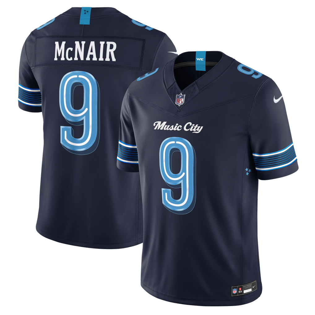 Men's Tennessee Titans Steve McNair Nike Navy 2026 Rivalries Collection Stitched Limited Jersey - Image 1