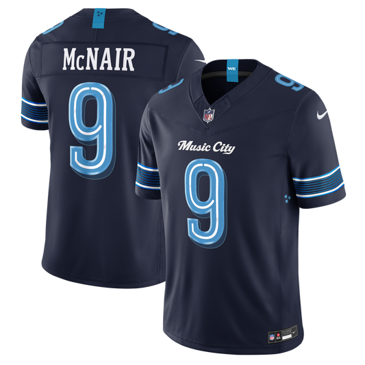 Men's Tennessee Titans Steve McNair Nike Navy 2026 Rivalries Collection Stitched Limited Jersey - Image 1