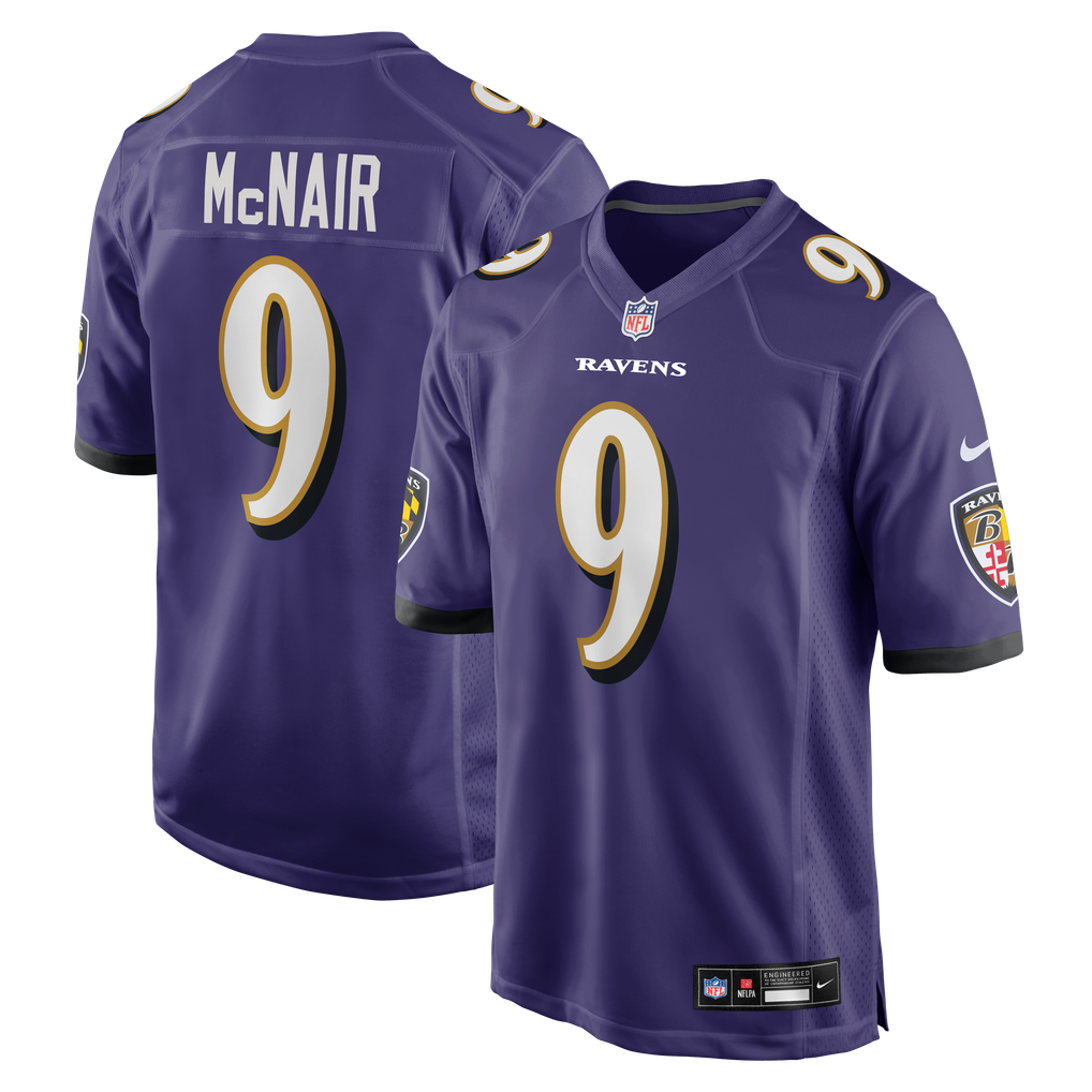 Men's Baltimore Ravens Steve McNair Nike Purple Game Retired Player Jersey