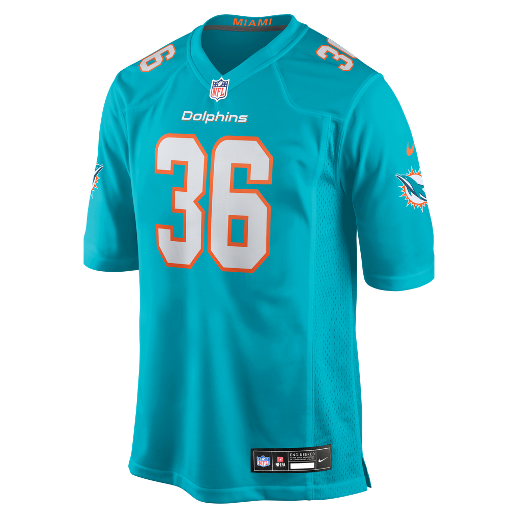 Men's Miami Dolphins Storm Duck Nike  Aqua  Game Jersey - Image 3