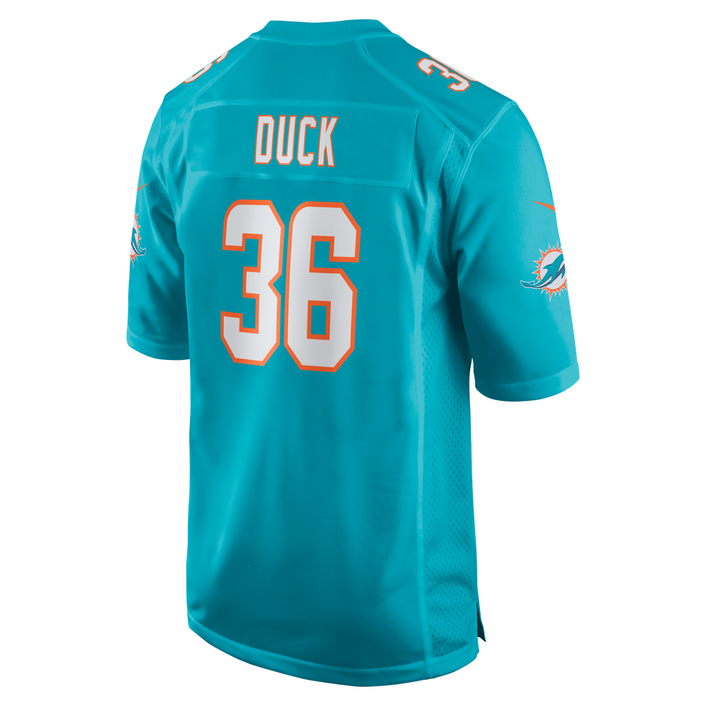 Men's Miami Dolphins Storm Duck Nike  Aqua  Game Jersey - Image 4