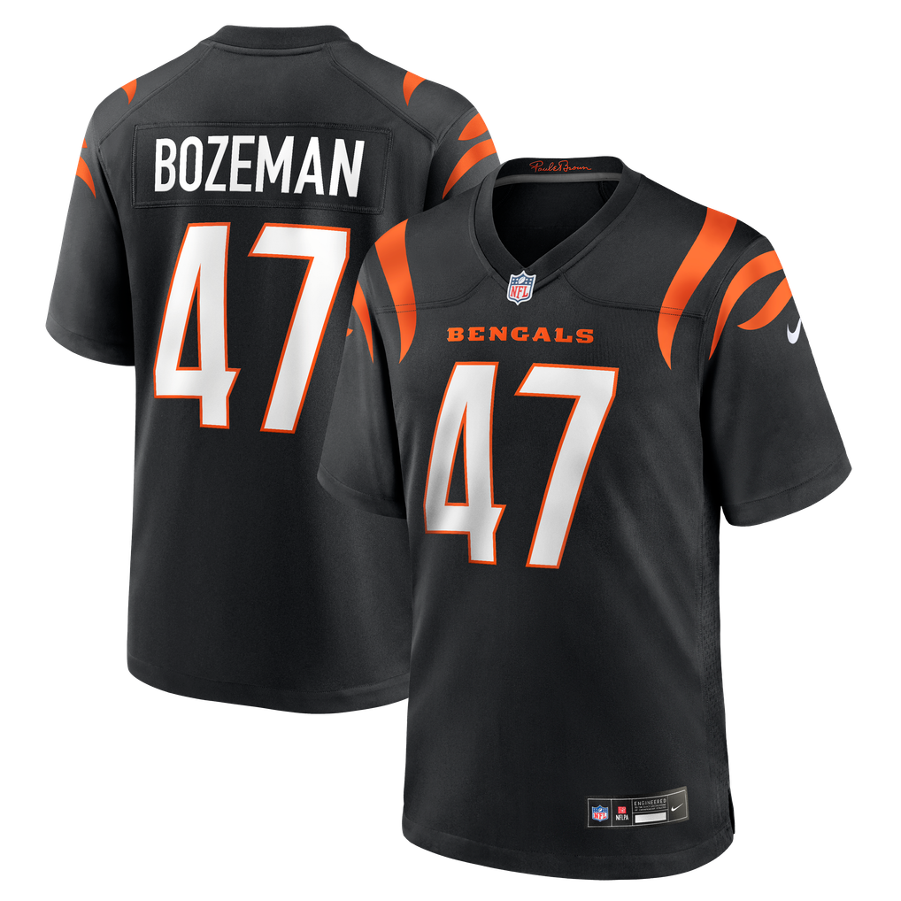 Men's Cincinnati Bengals Swayze Bozeman Nike Black Team Game Jersey - Image 2
