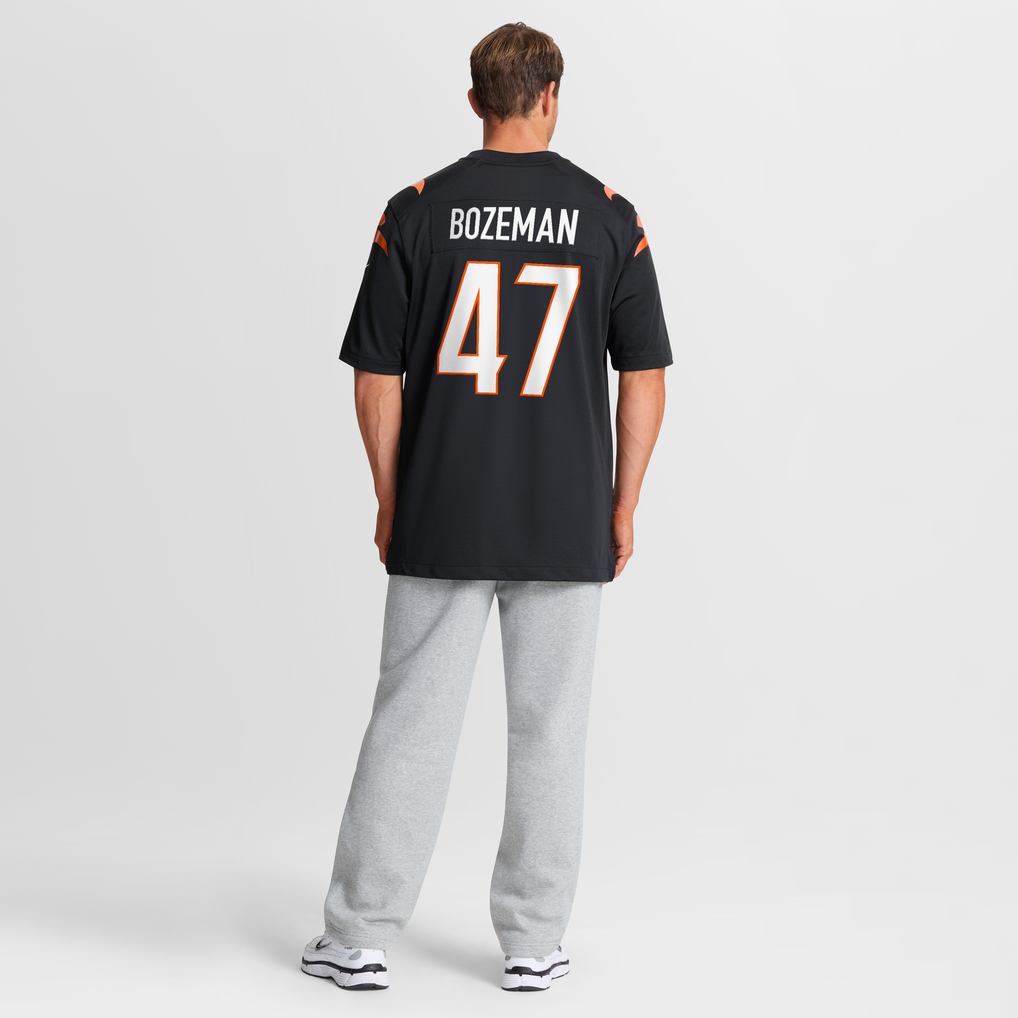 Men's Cincinnati Bengals Swayze Bozeman Nike Black Team Game Jersey - Image 4