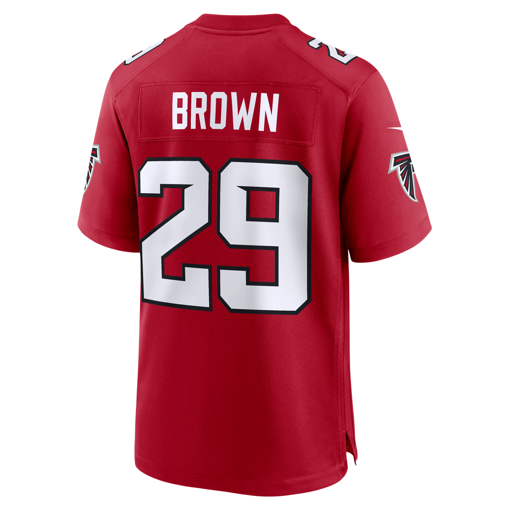 Men's Atlanta Falcons Sydney Brown Nike Red Team Game Jersey