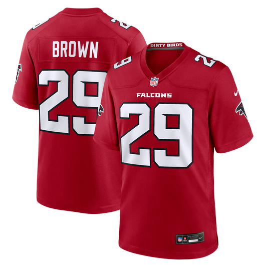 Men's Atlanta Falcons Sydney Brown Nike Red Team Game Jersey