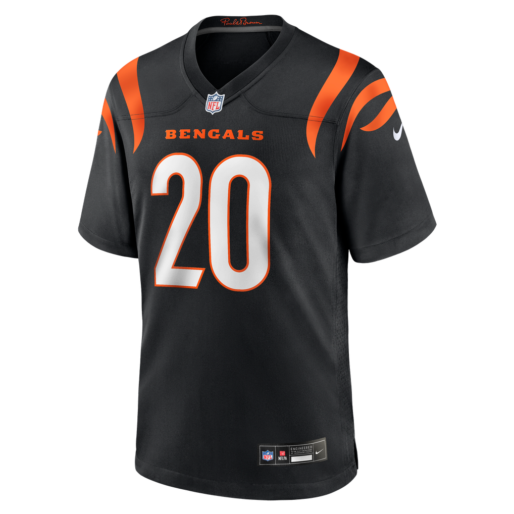 Men's Cincinnati Bengals Tacario Davis Nike Black Team Game Jersey - Image 5