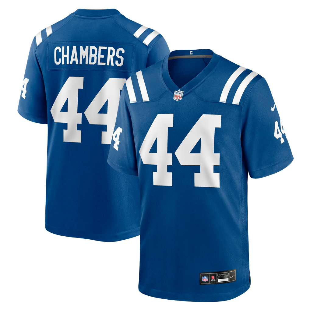 Men's Indianapolis Colts Tahj Chambers Nike Royal Team Game Jersey - Image 2