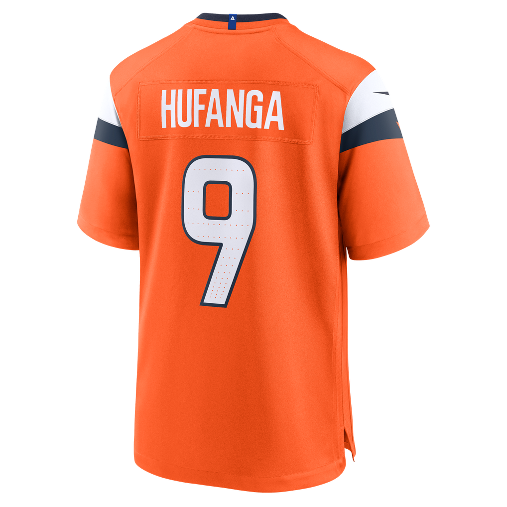 Men's Denver Broncos Talanoa Hufanga Nike  Orange Team Game Jersey - Image 4