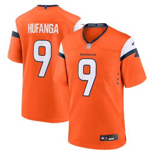 Men's Denver Broncos Talanoa Hufanga Nike  Orange Team Game Jersey - Image 1