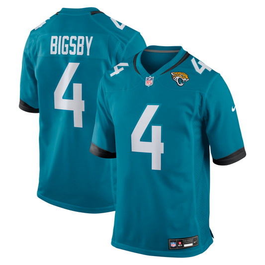 Men's Jacksonville Jaguars Tank Bigsby Nike Teal Game Jersey - Image 1