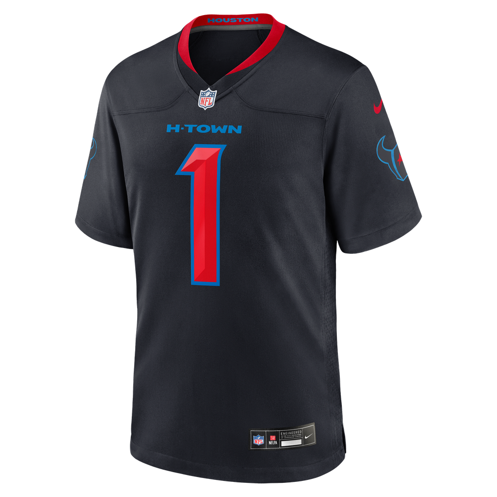 Men's Houston Texans Tank Dell Nike Navy Alternate Game Jersey - Image 3
