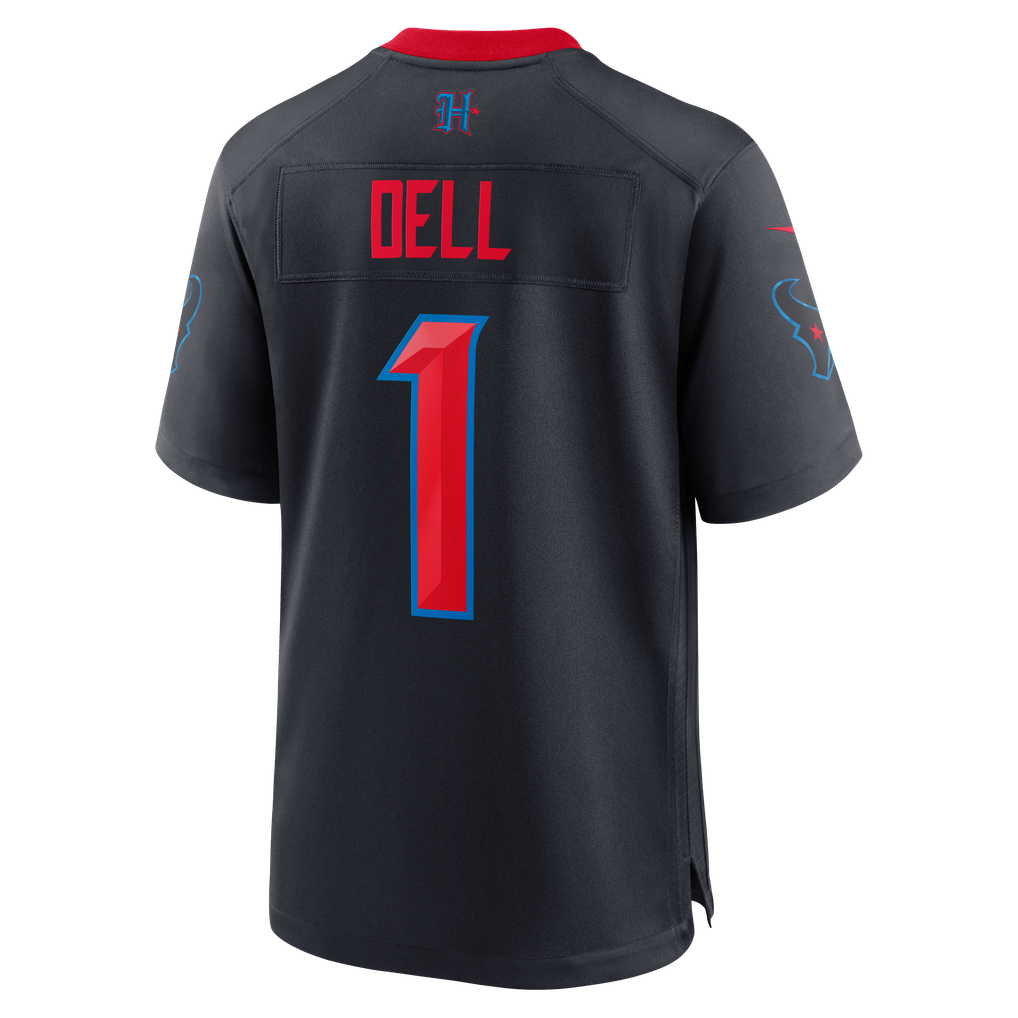 Men's Houston Texans Tank Dell Nike Navy Alternate Game Jersey - Image 4