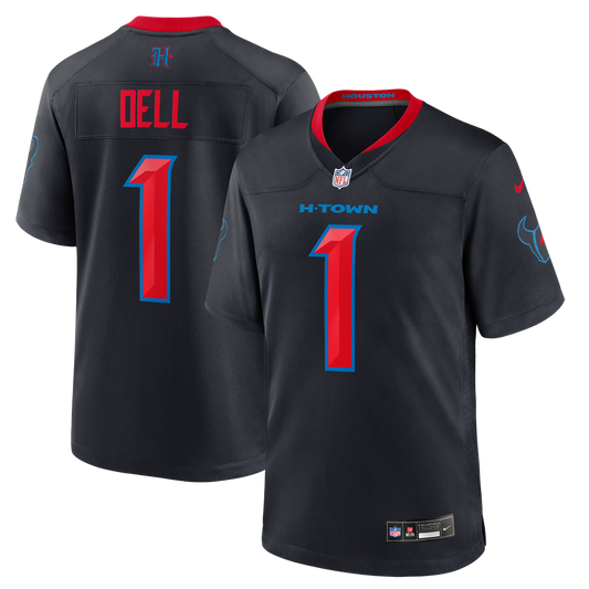 Men's Houston Texans Tank Dell Nike Navy Alternate Game Jersey - Image 1