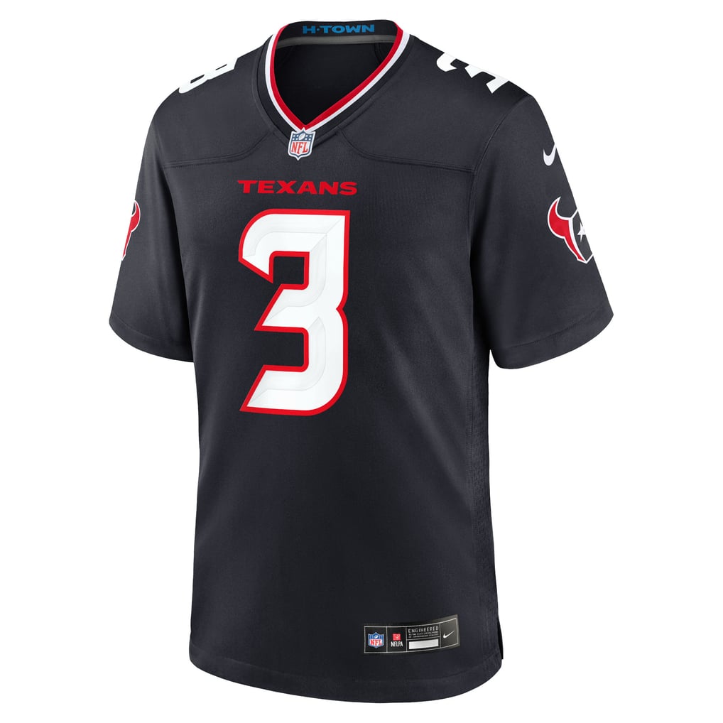 Men's Houston Texans Tank Dell Nike Navy Game Jersey - Image 3