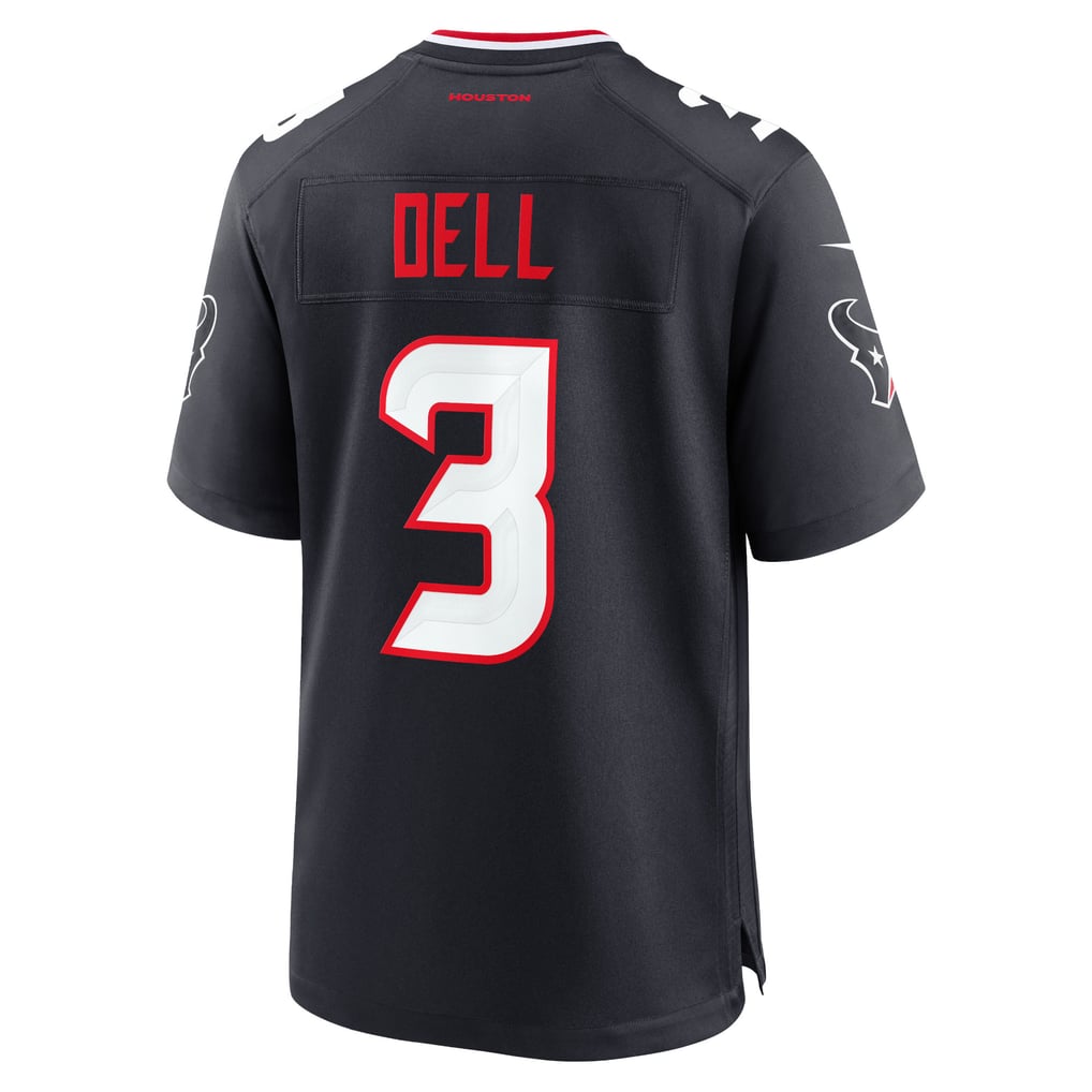 Men's Houston Texans Tank Dell Nike Navy Game Jersey - Image 4