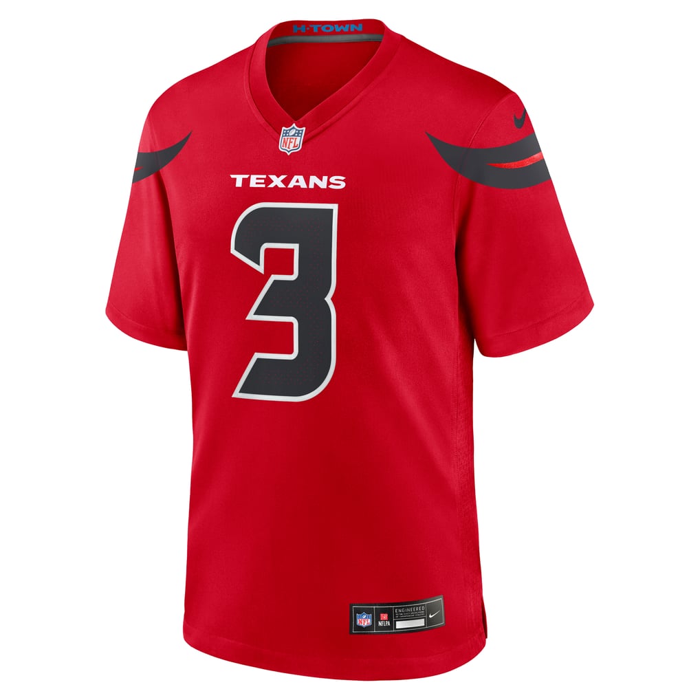 Men's Houston Texans Tank Dell Nike  Red Alternate Game Jersey - Image 3