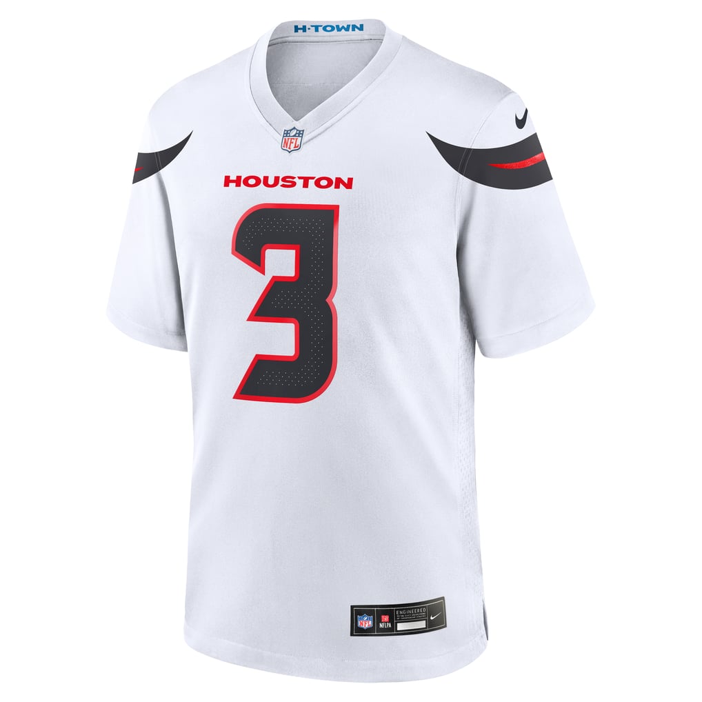 Men's Houston Texans Tank Dell Nike  White Game Jersey - Image 3