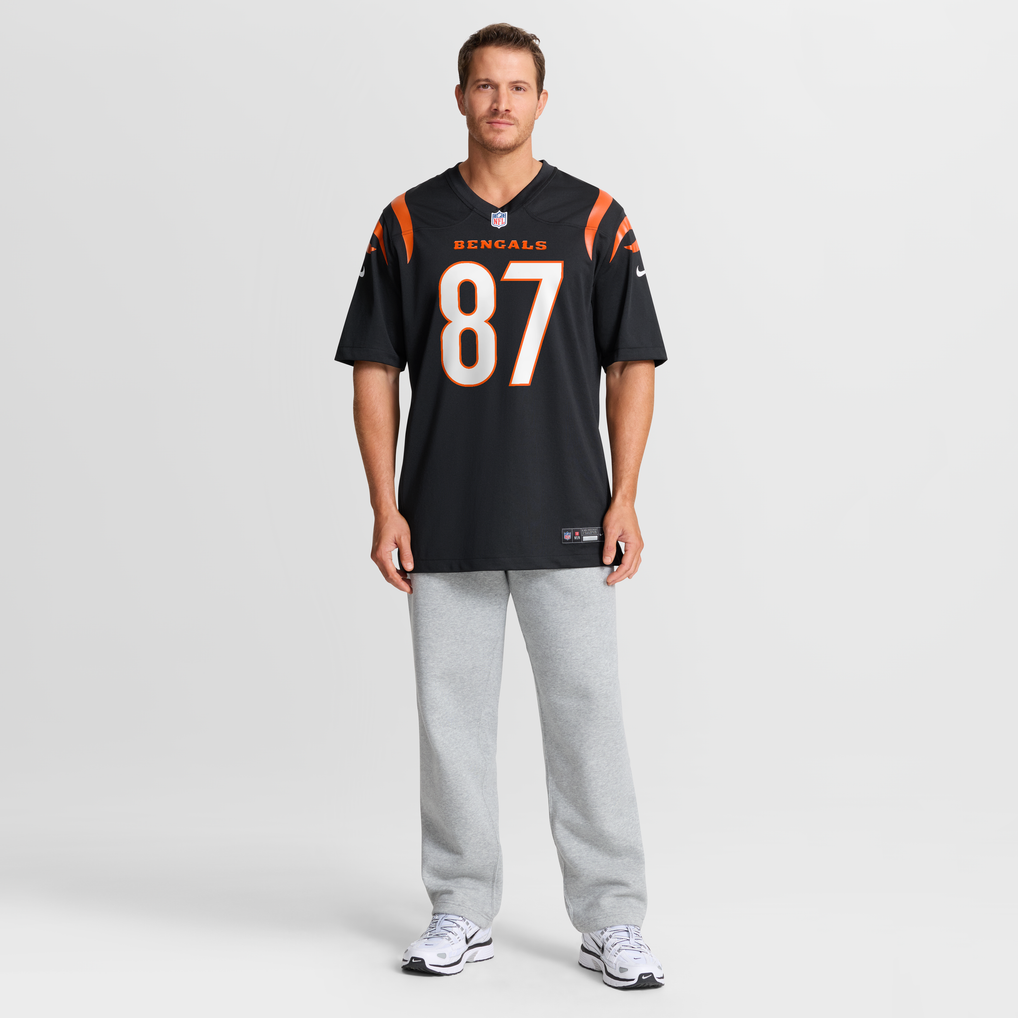 Men's Cincinnati Bengals Tanner Hudson Nike Black Home Game Player Jersey - Image 8